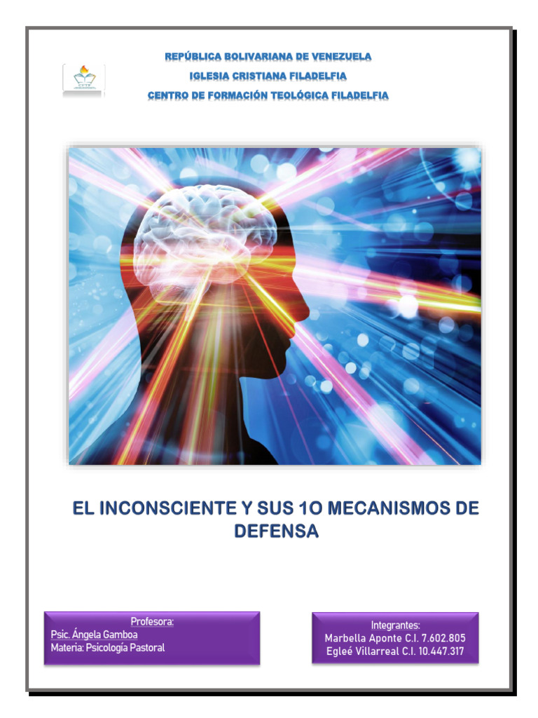 Inconsciente y Mecanismos de Defensa | PDF | Mente inconsciente ...