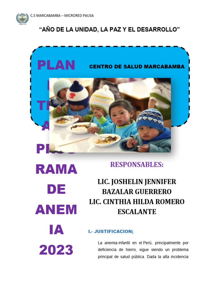 Plan de Acción contra la Anemia Infantil | PDF | Dietético | Nutrición