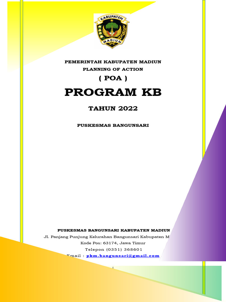 POA Program KB Puskesmas Madiun 2022 | PDF