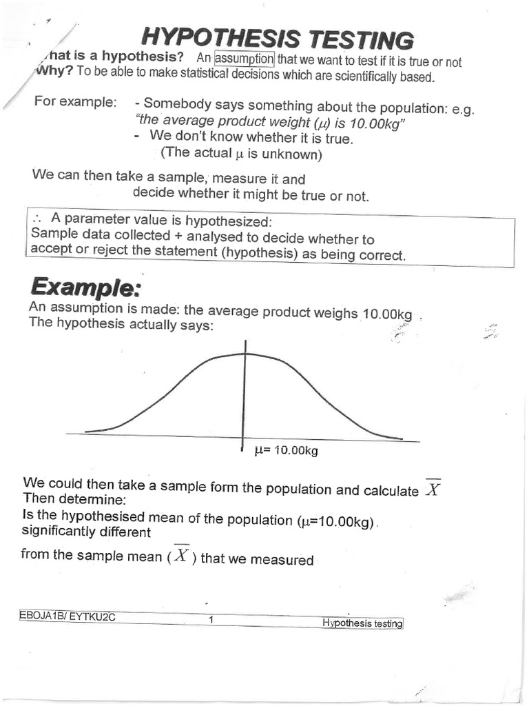 Hypothesis Notes | PDF