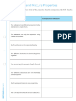 Compound and Mixture Properties Worksheet A4