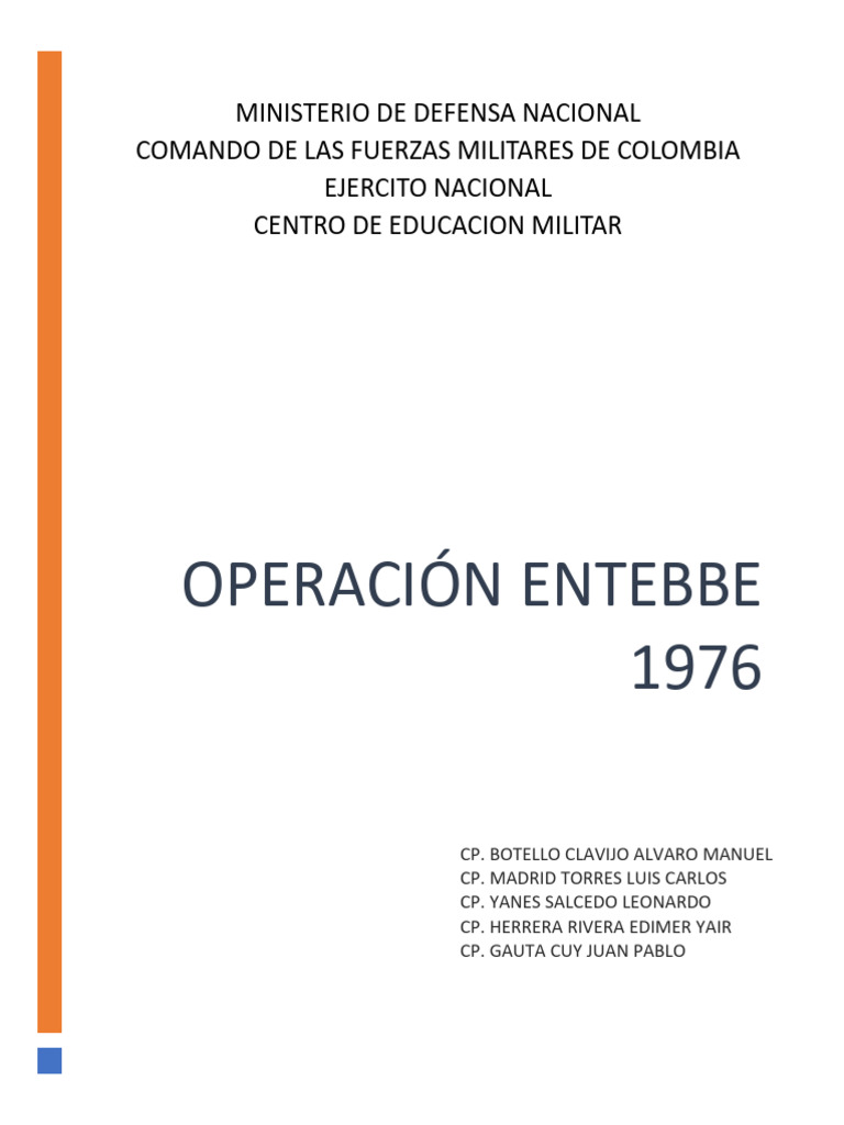 Rescate en Entebbe: Operación 1976 | PDF