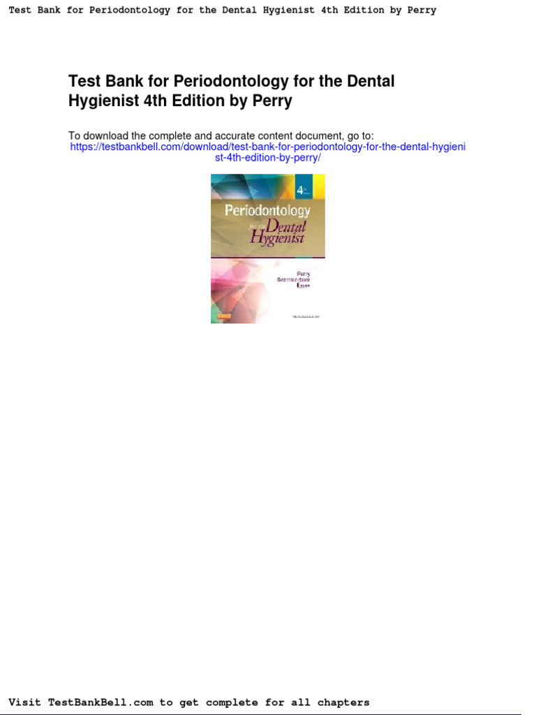 Test Bank For Periodontology For The Dental Hygienist 4th Edition by
