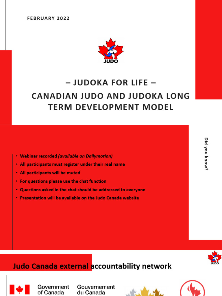 Canadian Judo and Judoka Long Term Development Model | PDF | Strength ...