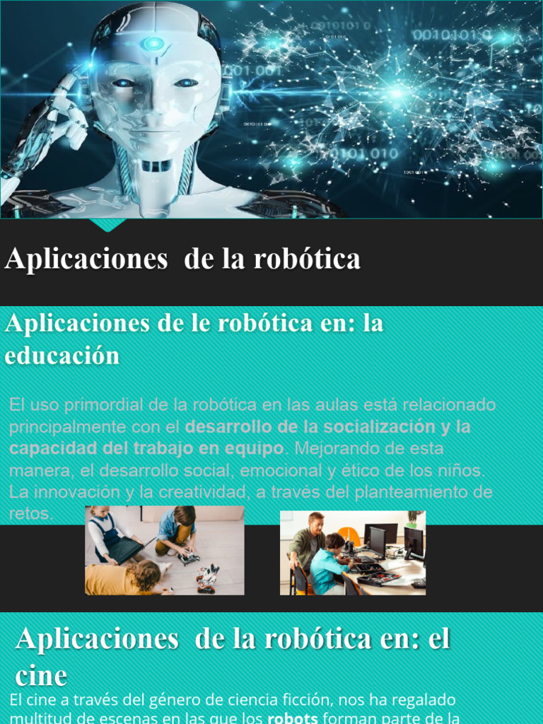 Aplicaciones de la robótica en diversas áreas | PDF | Robot | Robótica