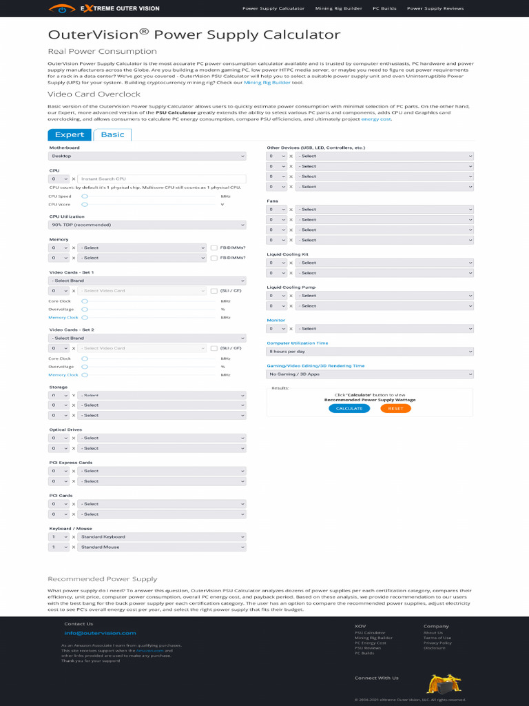 Power Supply Calculator PSU Calculator PDF