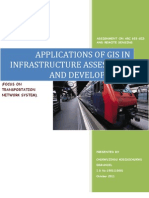 Applications of GIS in Infrastructure Assesment and Development-TRANSPORTATION