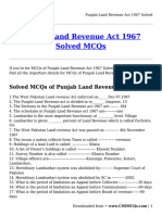 Punjab Land Revenue Act 1967 Solved