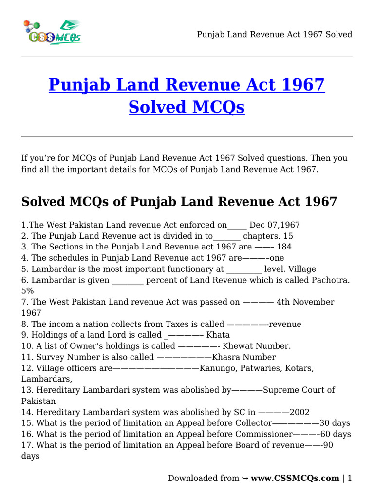 punjab-land-revenue-act-1967-solved-pdf