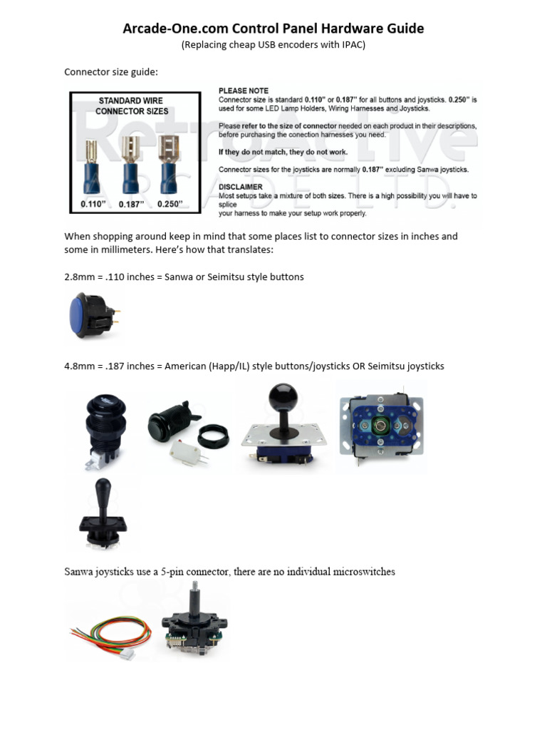 Arcade Control Panel Hardware Guide PDF Computer Science Electronics