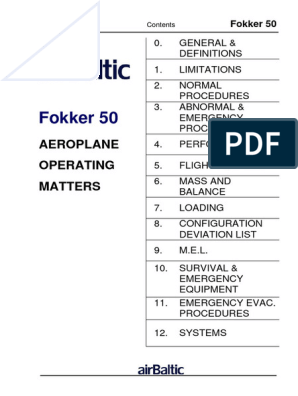 AirBaltic OMB F50, PDF, Landing Gear