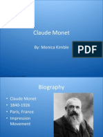 Claude Monet: By: Monica Kimble