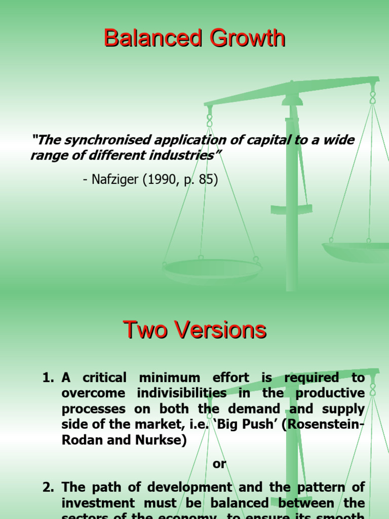 Balanced and Unbalanced Growth Theory PDF