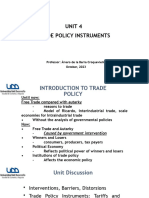 Unit 4 Instruments of Trade Policy Oct 2023