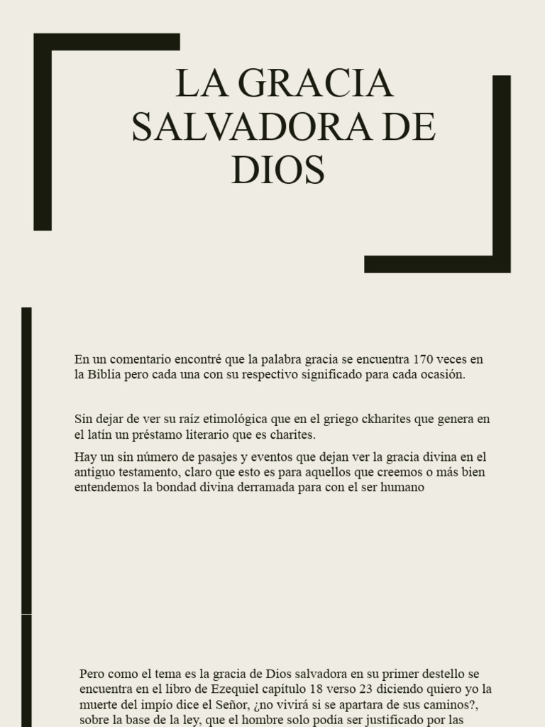 La Gracia Salvadora de Dios | PDF | Gracia divina | Salvación