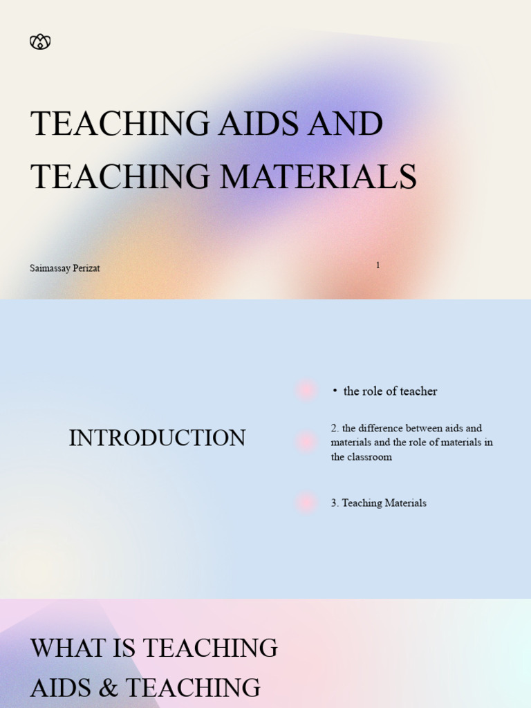 Teaching Aids and Learning PDF