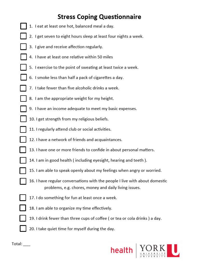 Questionnaire De Coping Pdf | Stratégies De Coping Tcc – EDYAU