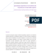 La Eficiencia Del Aprendizaje Cooperativo en La Enseñanza de La Química en El Nivel Medio Superior