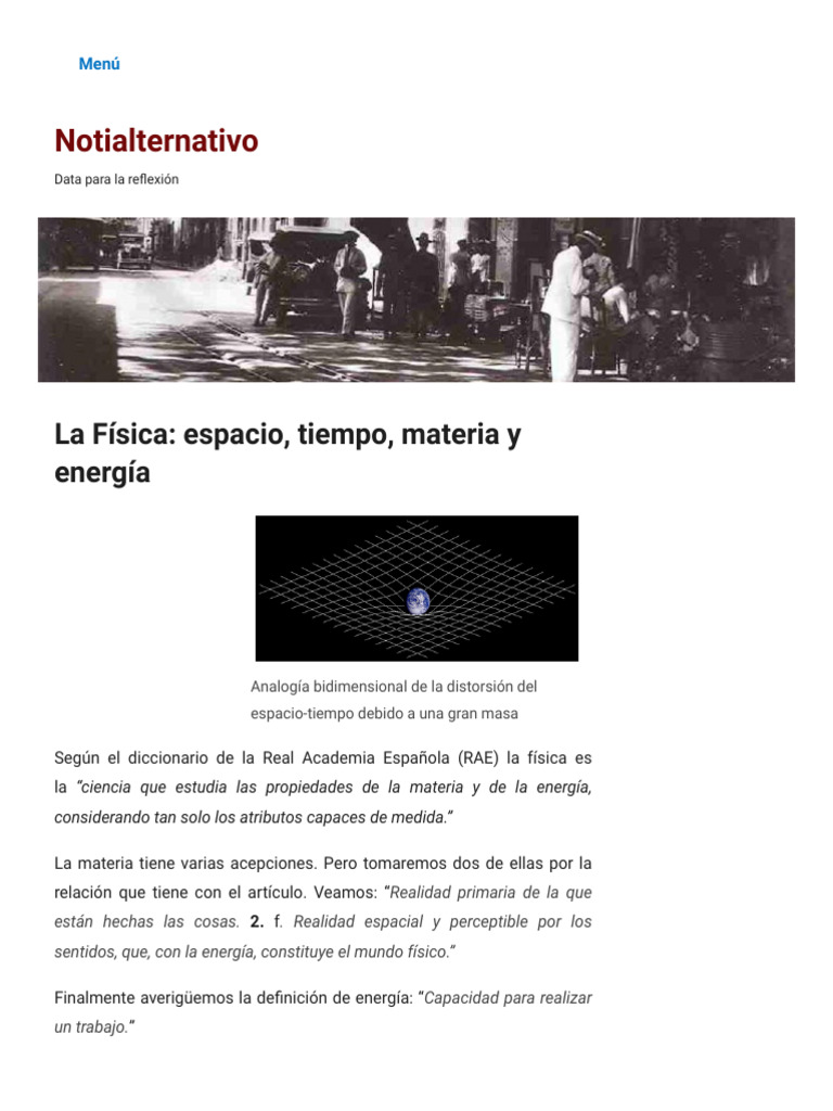 La Física Espacio Tiempo Materia Y Energía Notialternativo Pdf