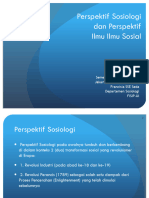 Kuliah ISD 2 - PERSPEKTIF SOSIOLOGI Dan Perspektif Ilmu Ilmu Sosial