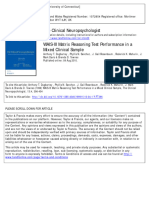 WAIS-III Matrix Reasoning Test Performance in A Mixed Clinical Sample