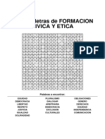 Sopa de Letras de Formacion Civica y Etica