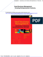 Test Bank For Small Business Management Launching and Growing Entrepreneurial Ventures 16th Edition Download