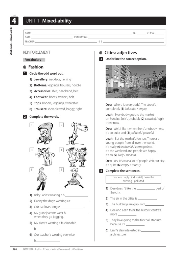 Mixed-Ability English Worksheets | PDF | Softlines (Retail) | Fashion
