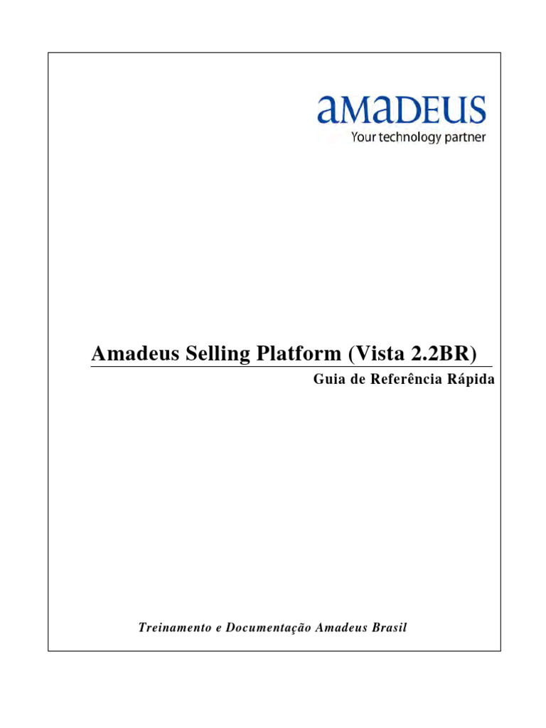 Guia Rápido Amadeus Vista 2.2 | PDF | Janela (informática) | Linguagem ...