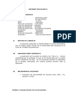 INFORME PSICOLOGICO Epq