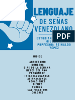 Copia de Azul Blanco Señal Interpretación de Lengua de Signos Apaisado Rectangular Pegatina