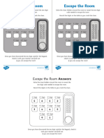 Escape The Room Answer Recording Sheet