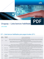Lista Bancos para Pagos Locales UY (Jul23)