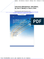 Test Bank For Supervisory Management 10th Edition Donald C Mosley Don C Mosley JR Paul H Pietri Download