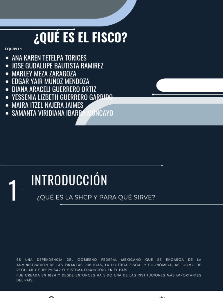 Equipo 1 Que Es El Fisco Descargar gratis PDF México Dinero