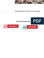 Example Functional Specification Document in Sap Abap