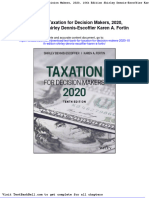 Test Bank For Taxation For Decision Makers 2020 10th Edition Shirley Dennis Escoffier Karen A Fortin Download