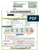 Fiche de Renseignement