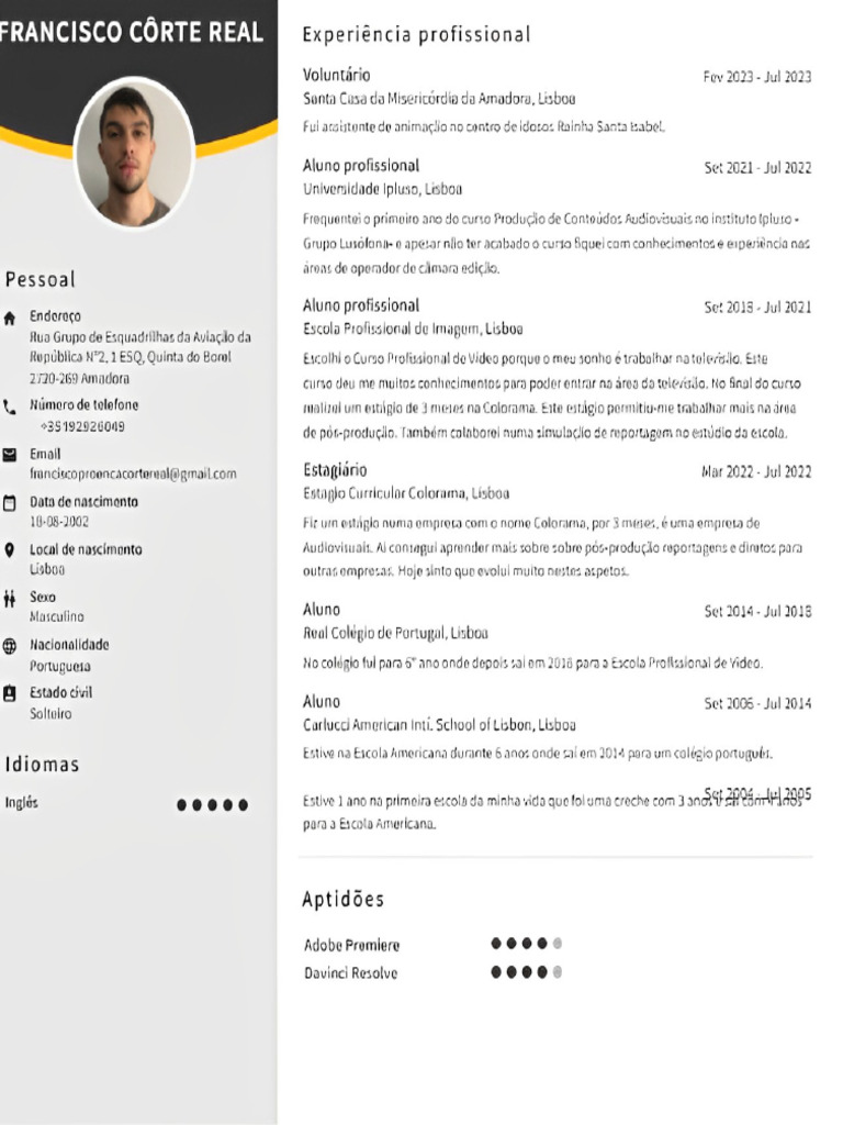 CV Francisco Real | PDF