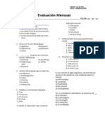 Evaluación Mensual Comunicación 3ro de Secundaria 38 Copias