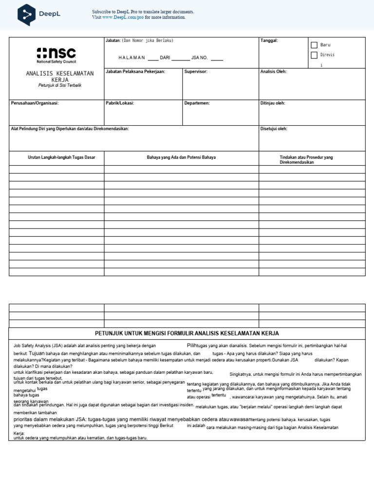 Jsa Format Pdf