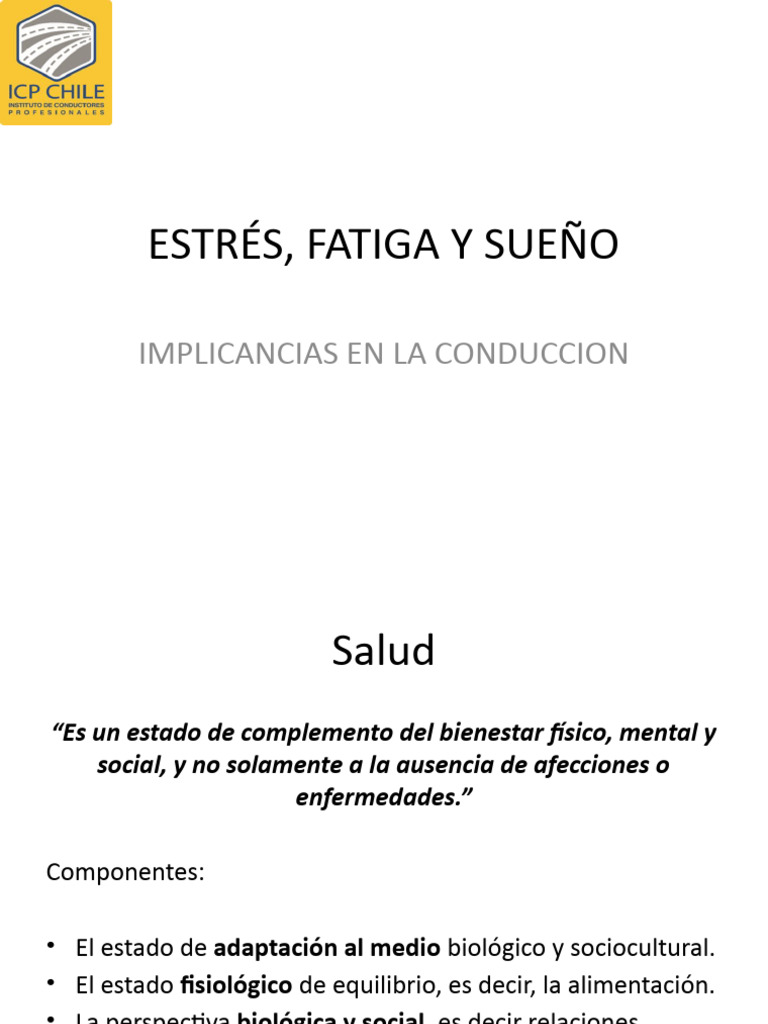 Estrés y Fatiga en la Conducción Segura | PDF | Estrés (biología) | Dormir