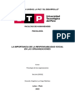 S03 - Psicología de Las Orgonizaciones - La Importancia de La Responsabilidad Social en Las Organizaciones