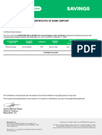 Consumer Bank Certificate MBC230255305 23FEB17