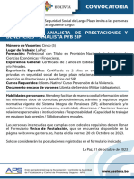Ref. - 004 - 2023 Analista de Prestaciones y Beneficios - Analista Pyb Sip