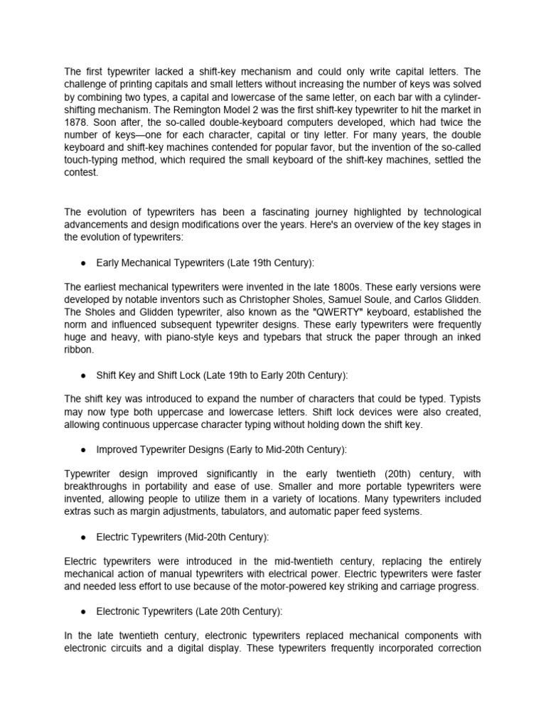 Evolution Download Free PDF Typewriter Office Work