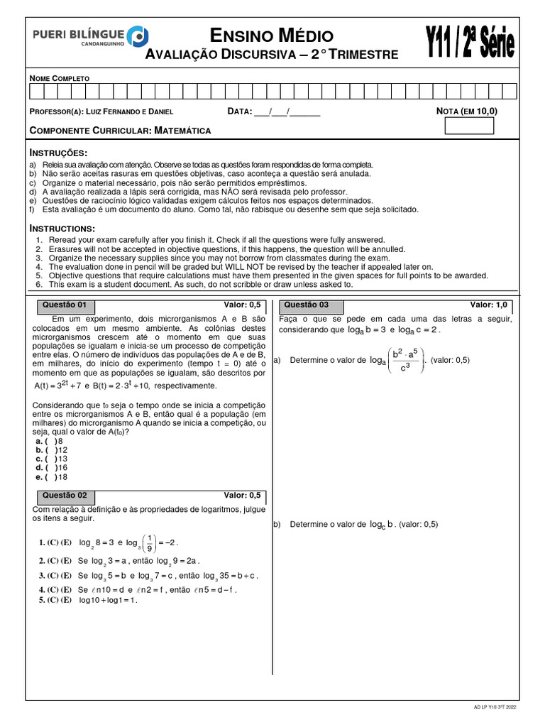 Ad Mat y11 2ºtri 2023 PDF