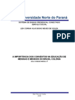 A IMPORTÂNCIA DOS CONVENTOS NA EDUCAÇÃO DE MENINAS E MENINOS DO BRASIL COLÔNIA