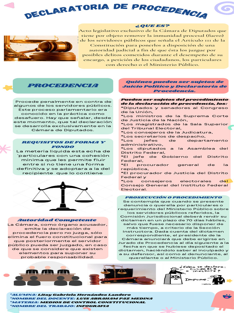 Infografia de La Declaratoria de Procedencia | PDF | Inmunidad