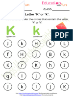 Find and Color (K or K) Worksheet 11